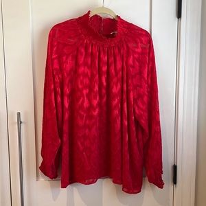 Red Calvin Klein Blouse